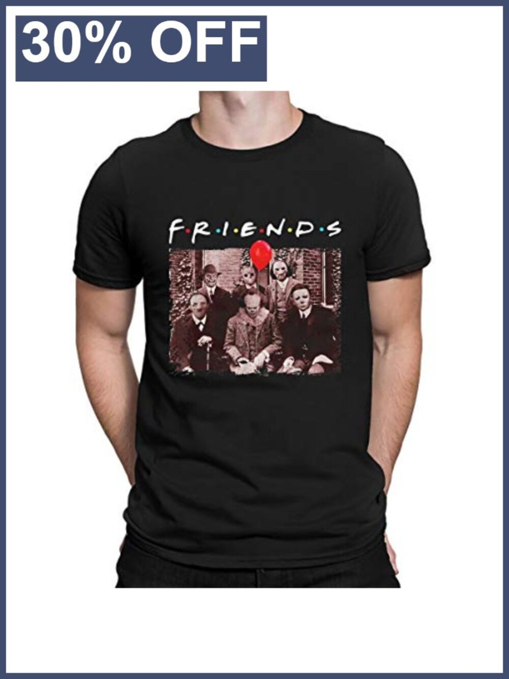 Horror Friends Halloween Graphic Tee for Men and Women
